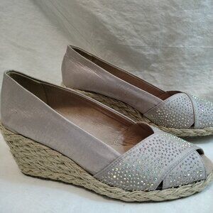 Anne Klein Espadrilles Wedge with rhinestones